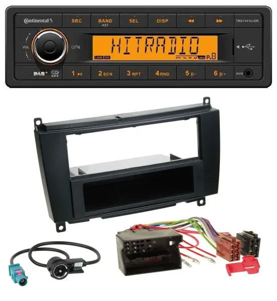 Continental 1DIN DAB MP3 AUX USB Autoradio für Mercedes CLK W209 ab 06 Coupe 04-