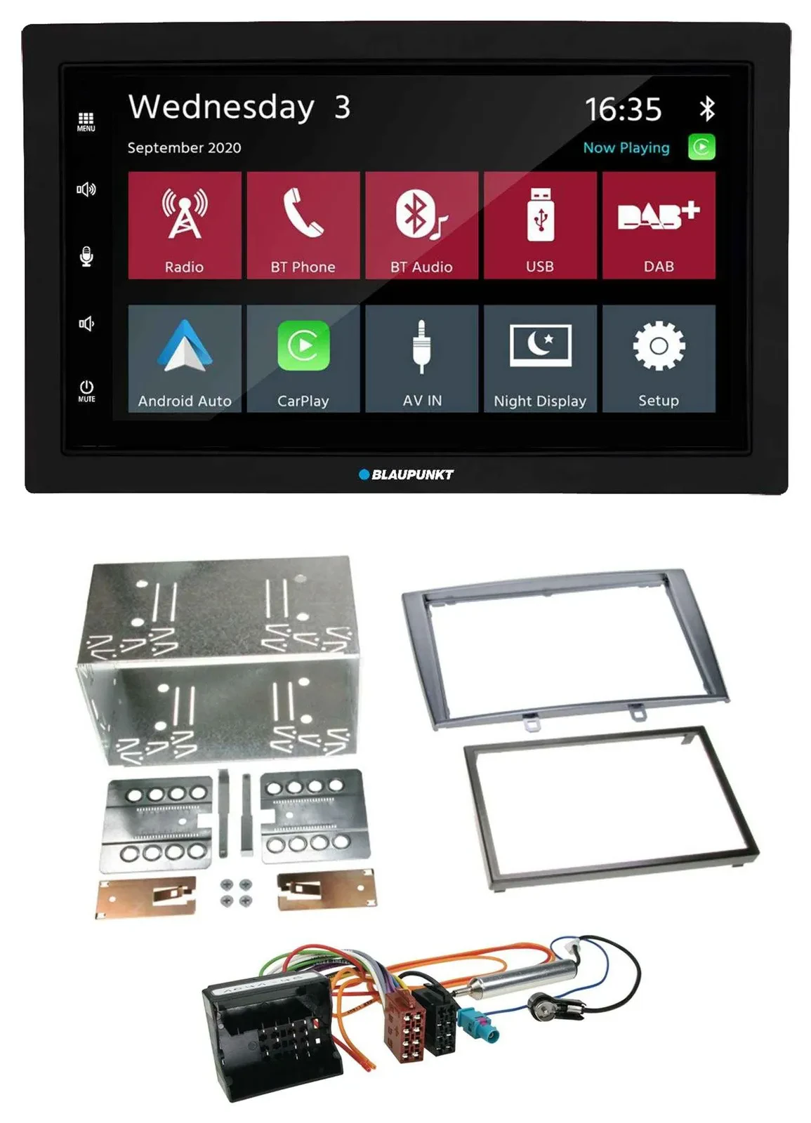 Blaupunkt DAB Bluetooth USB MP3 2DIN Autoradio für Peugeot 308 07-09 silber