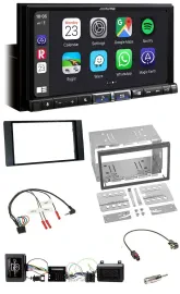 Alpine 2DIN DAB USB Lenkrad Bluetooth Autoradio für Ford Kuga 2008-12 schwarz