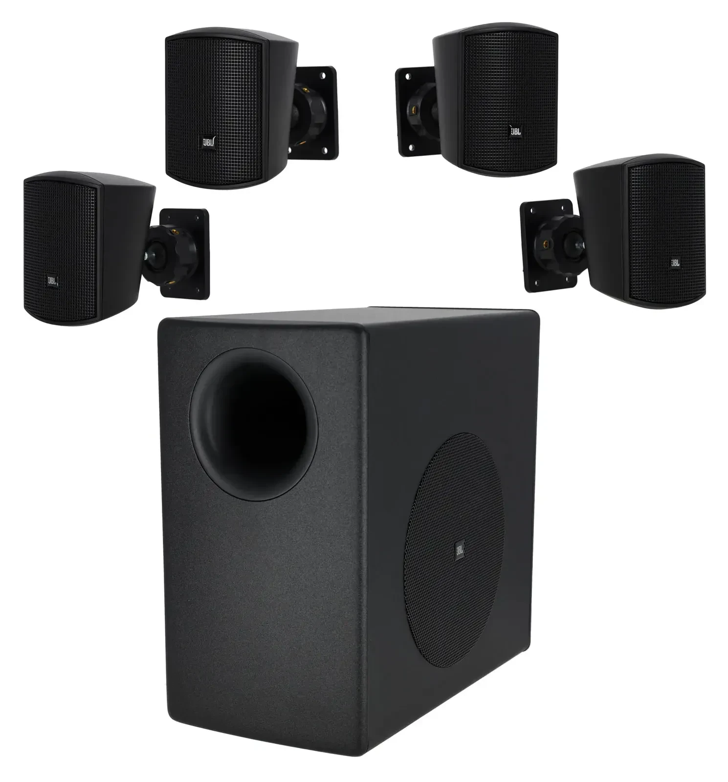 JBL C50PACK Commercial Subwoofer+(4) Satellite Speakers For Restaurant/Bar/Cafe