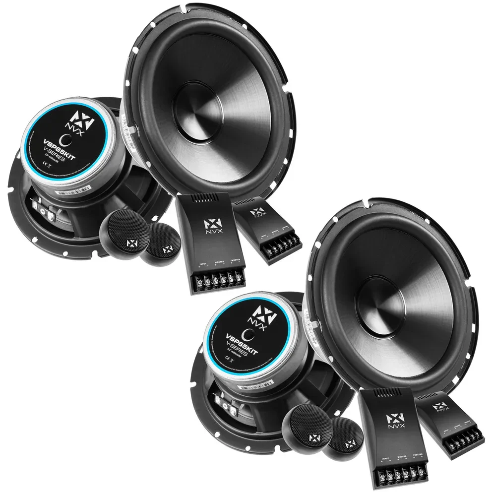 (2-Pairs) NVX VSP65KIT 500W 6.5" V-Series Component Speakers
