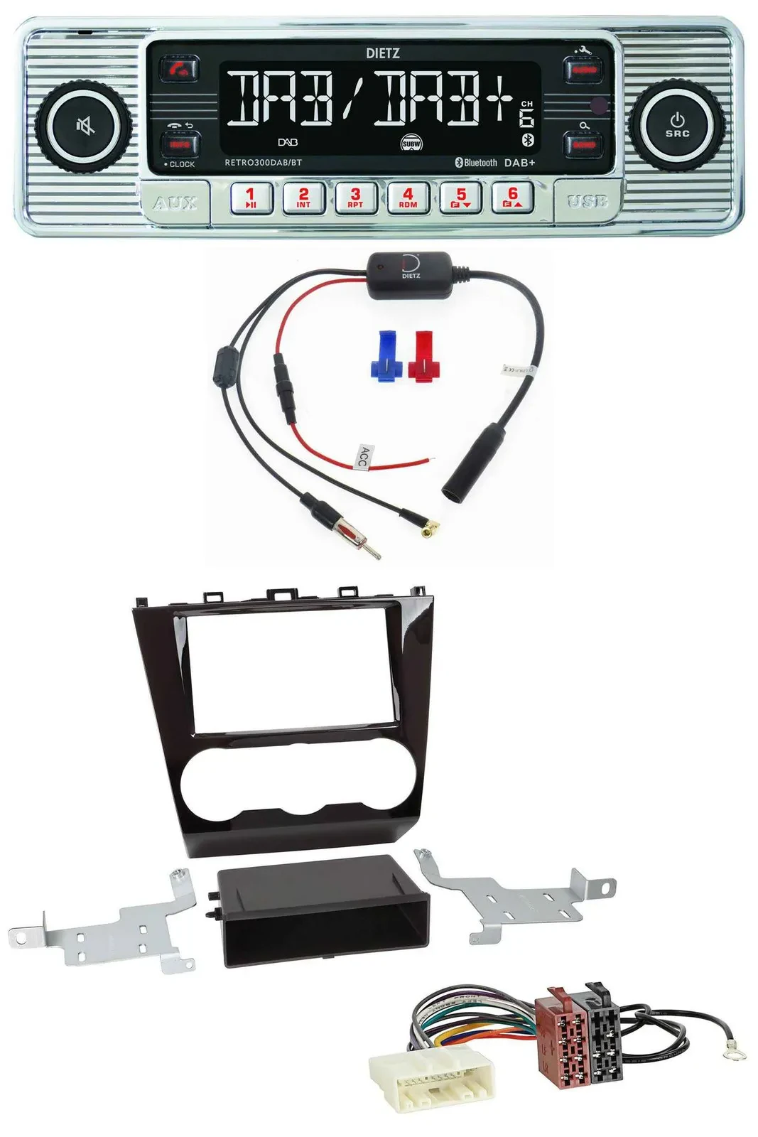 Dietz DAB USB MP3 Bluetooth Autoradio für Subaru Forester SJ Facelift ab 15