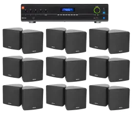 Настенная акустика JBL Cube 70v Black с усилителем (18 штук)
