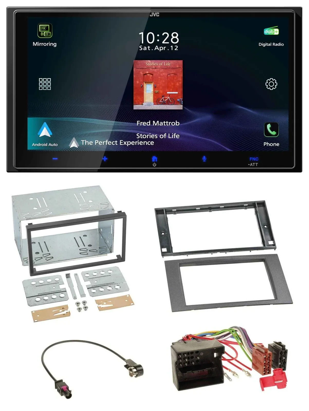 JVC USB Bluetooth 2DIN DAB MP3 Autoradio für Ford Fusion Kuga Transit 05-12 anth