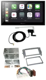 Pioneer USB MP3 2DIN Bluetooth DAB Autoradio für Toyota Auris 07-12 anthrazit-gr