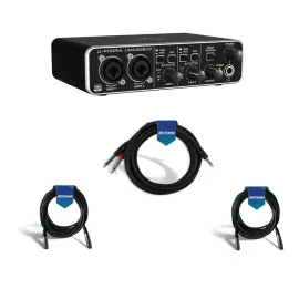Behringer U-PHORIA UMC202HD - USB 2.0 Audio Interface - Bundle With 10' 3.5mm St