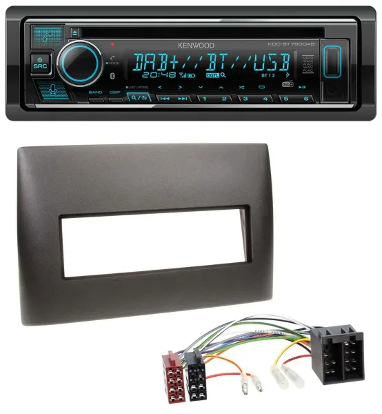 Kenwood MP3 Bluetooth DAB USB CD Autoradio für Fiat Stilo (192, 2001-2008)