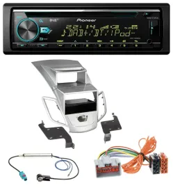Автомагнитола для Ford Fiesta (2008–2010) Pioneer DAB, CD/MP3, USB, Bluetooth, серебристая