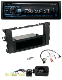 Alpine USB Bluetooth DAB Lenkrad Autoradio für Toyota Auris 2007-2011 schwarz