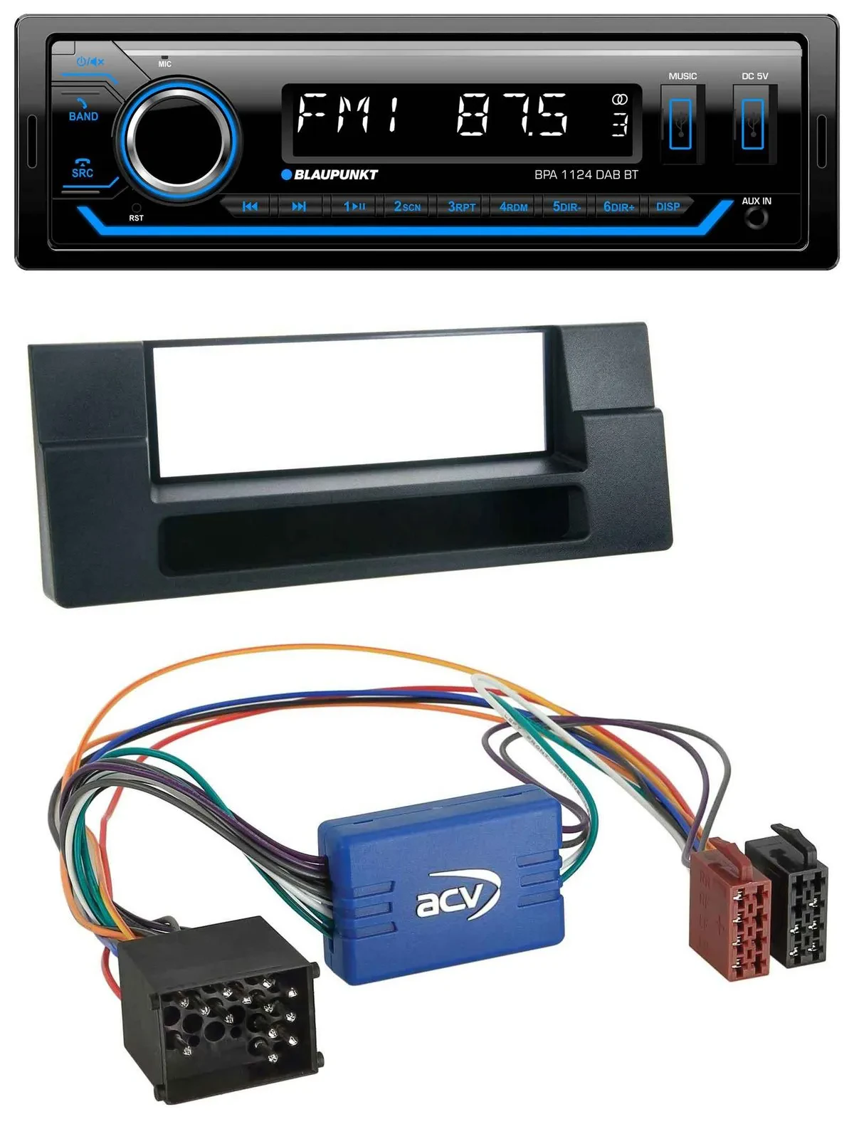 Blaupunkt Bluetooth USB DAB MP3 Autoradio für BMW 5er E39 X5 E53 Ablagefach Akti