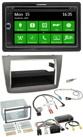 Blaupunkt Bluetooth 2DIN Lenkrad DAB USB TMC Navigation für Alfa Romeo Mito silb
