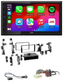 JVC Bluetooth 2DIN MP3 DAB USB Autoradio für Nissan Micra 13-17 schwarz glänzend