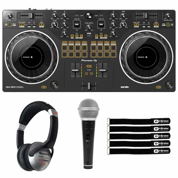 DJ-контроллер с джогом Pioneer DJ DDJ-REV1 Black с аксессуарами