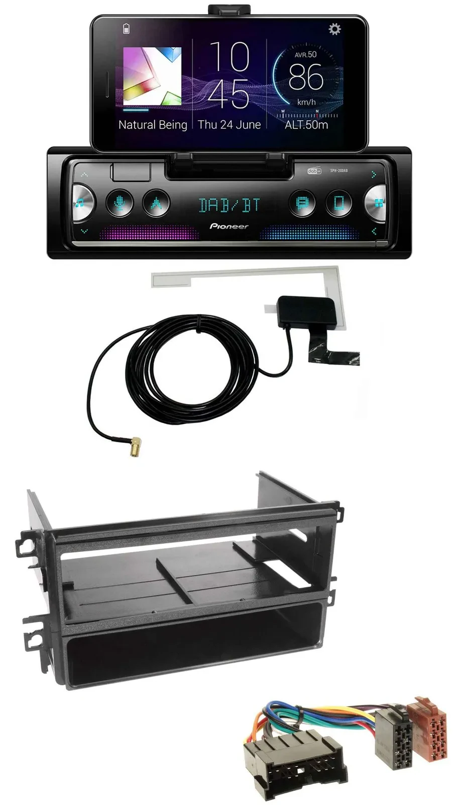 Автомагнитола для Hyundai Santa Fe и Sonata (до 2005) Pioneer DAB, Bluetooth, MP3, USB