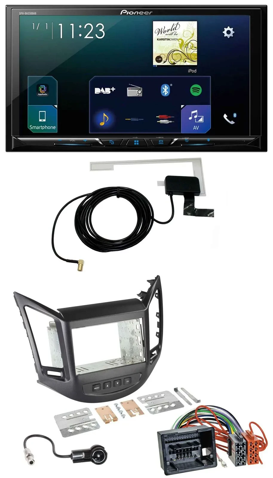 Pioneer 2DIN DAB USB MP3 Bluetooth Autoradio für Chevrolet Orlando KL1Y/KL1YN ab