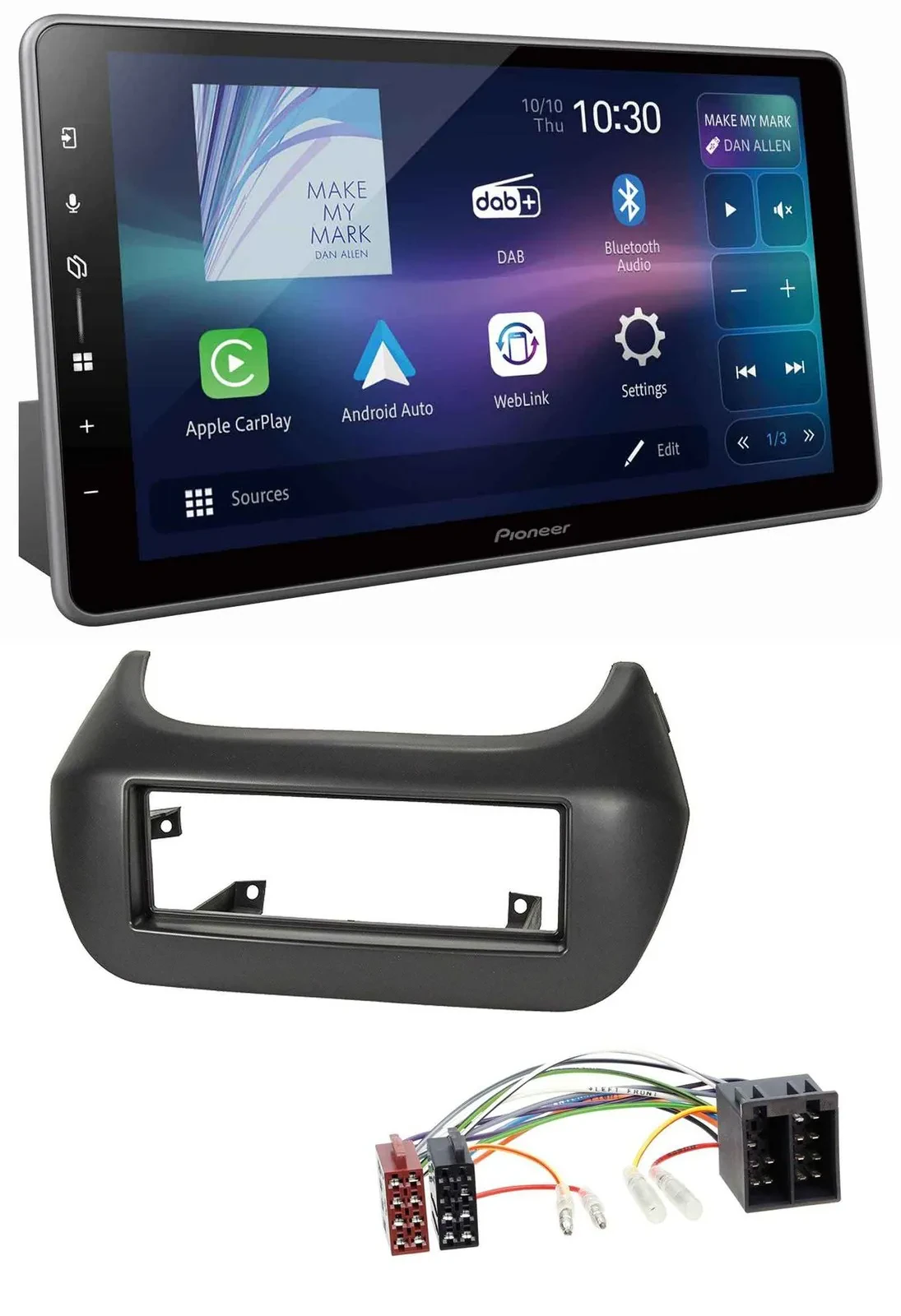 Pioneer Bluetooth USB DAB MP3 Autoradio für Fiat Fiorino Qubo Citroen Nemo Peuge