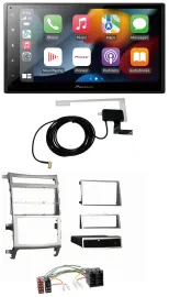 Pioneer MP3 USB Bluetooth DAB 2DIN Autoradio für Hyundai ix55 2009-2012 silber