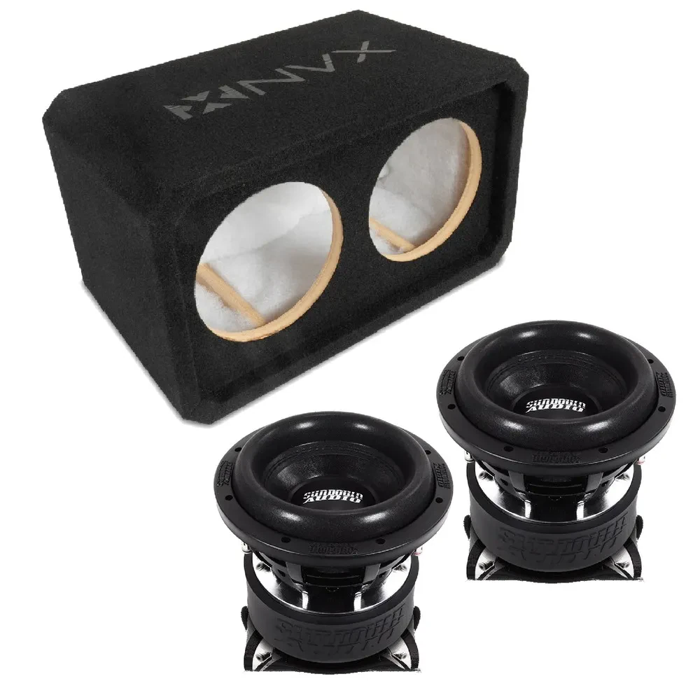 NVX NE82S Dual 8" Sealed 3/4" MDF Sub Enclosure w/ SA Series Dual Subwoofer