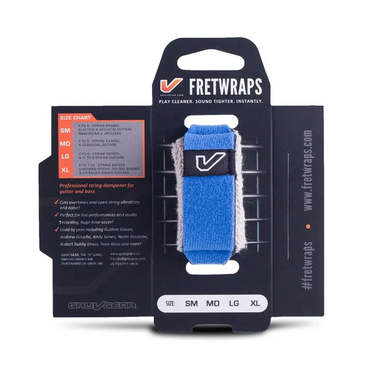 Глушитель струн Gruv Gear FretWraps String Muter Blue Large