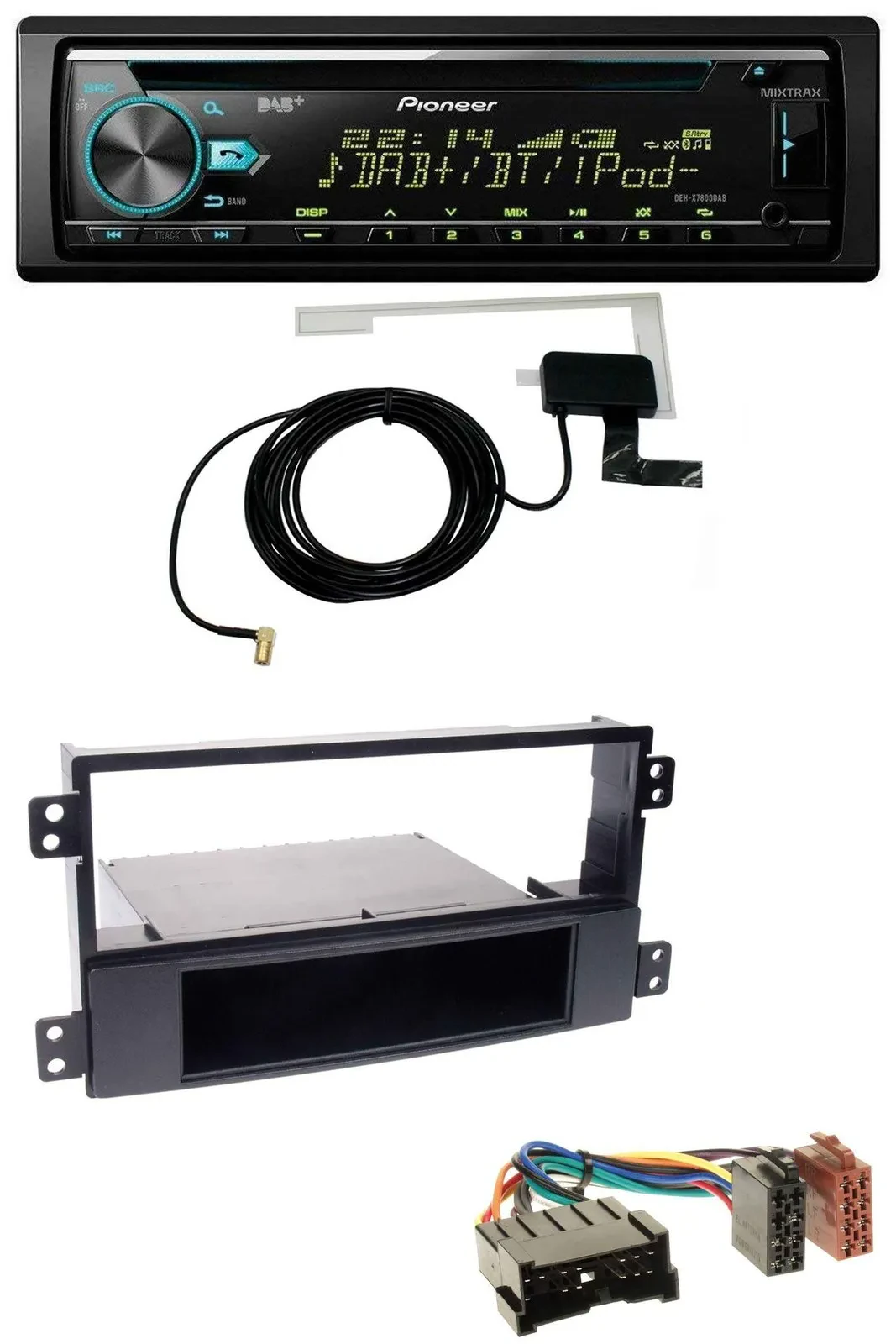 Pioneer MP3 AUX CD USB DAB Autoradio für Hyundai Sonata NF 02-05 schwarz