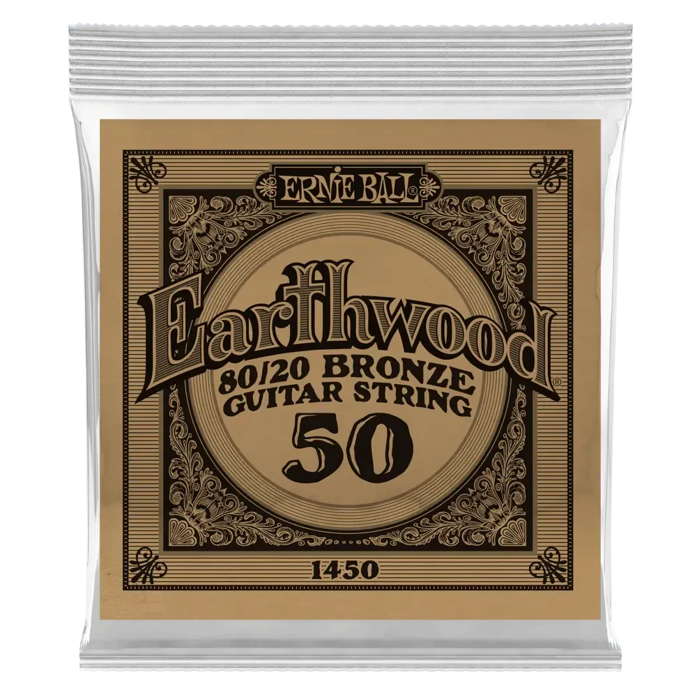 Струна для акустической гитары Ernie Ball P01450 Earthwood, бронза, калибр 50