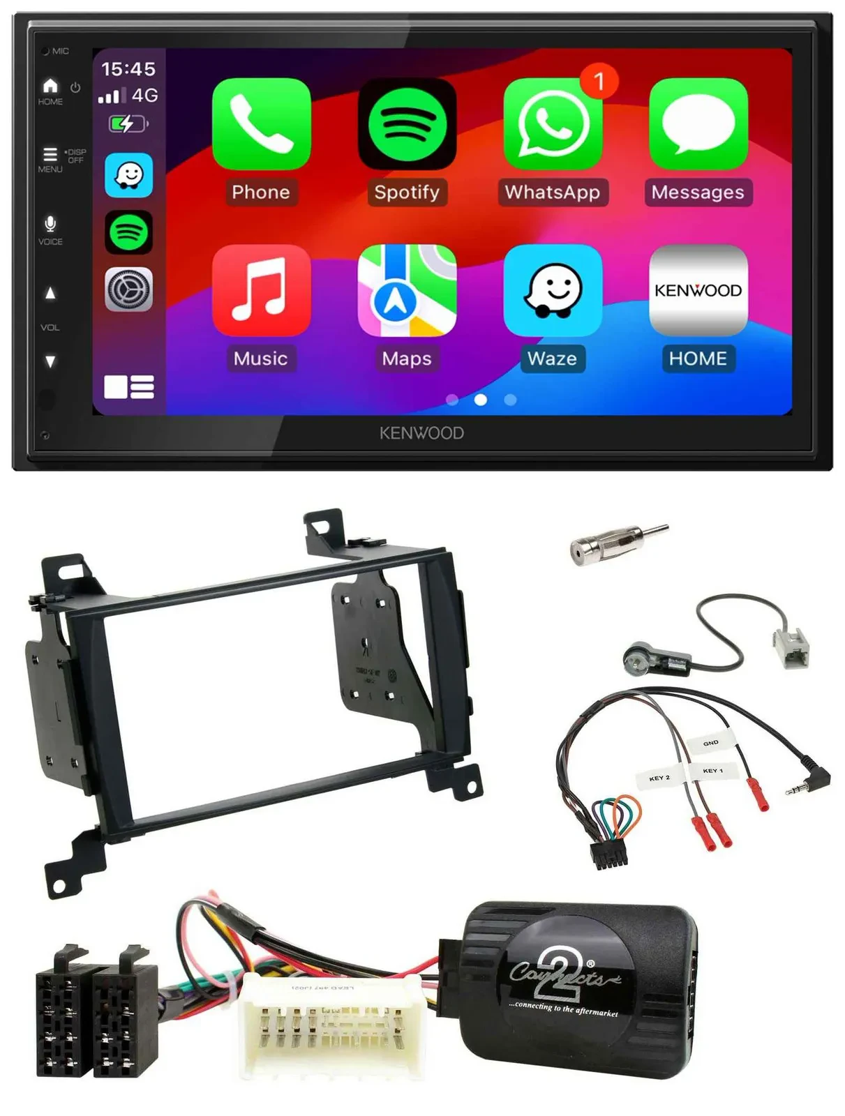 Kenwood Lenkrad USB DAB 2DIN Bluetooth Autoradio für Hyundai Santa Fe 07-12