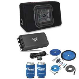Сабвуферный комплект для авто Kicker TL7T102 + NVX Amp 10", 2 Ом, в корпусе, с комплектом установки (набор)