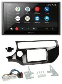 Автомагнитола для Kia Rio UB (с 2015) Pioneer 2 DIN, DAB, USB, MP3, Bluetooth, пиано-черный