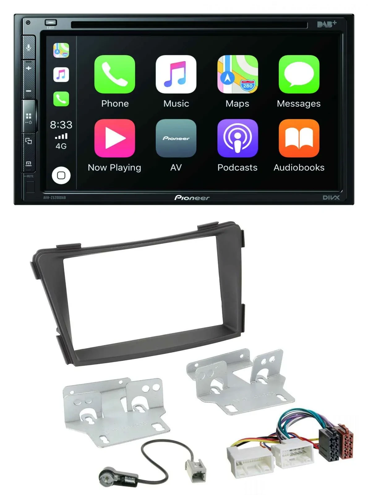 Pioneer DVD 2DIN MP3 DAB Bluetooth USB Autoradio für Hyundai i40 VF ab 2011 schw