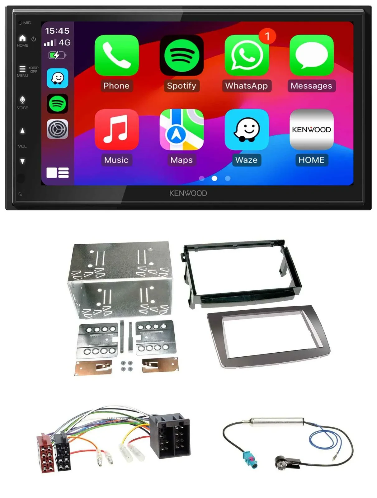 Автомагнитола для Alfa Romeo MiTo Kenwood 2DIN, DAB, Bluetooth, USB, MP3