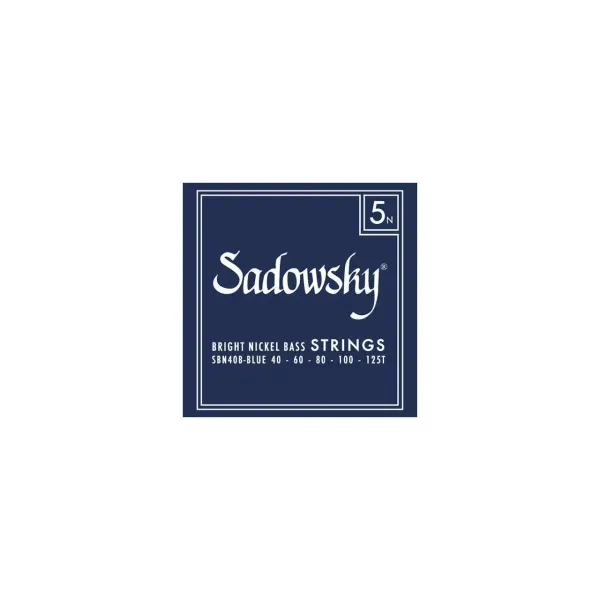 SADOWSKY Blue Label Bass String Set, Nickel, Taperwound, 5-Saiter, 040-125