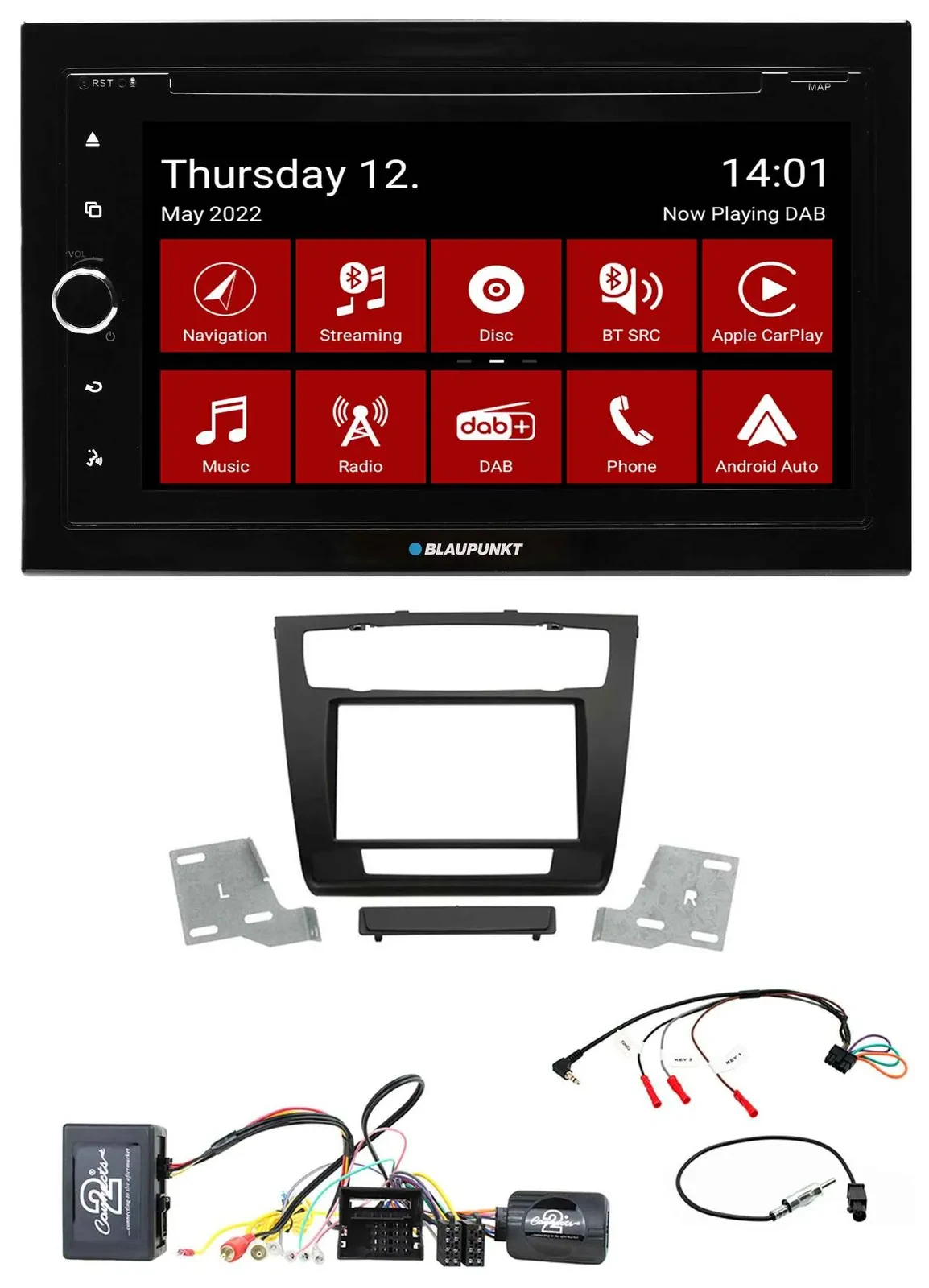 Blaupunkt Lenkrad DVD Bluetooth DAB 2DIN USB Autoradio für BMW 1er Aktiv aut. Kl