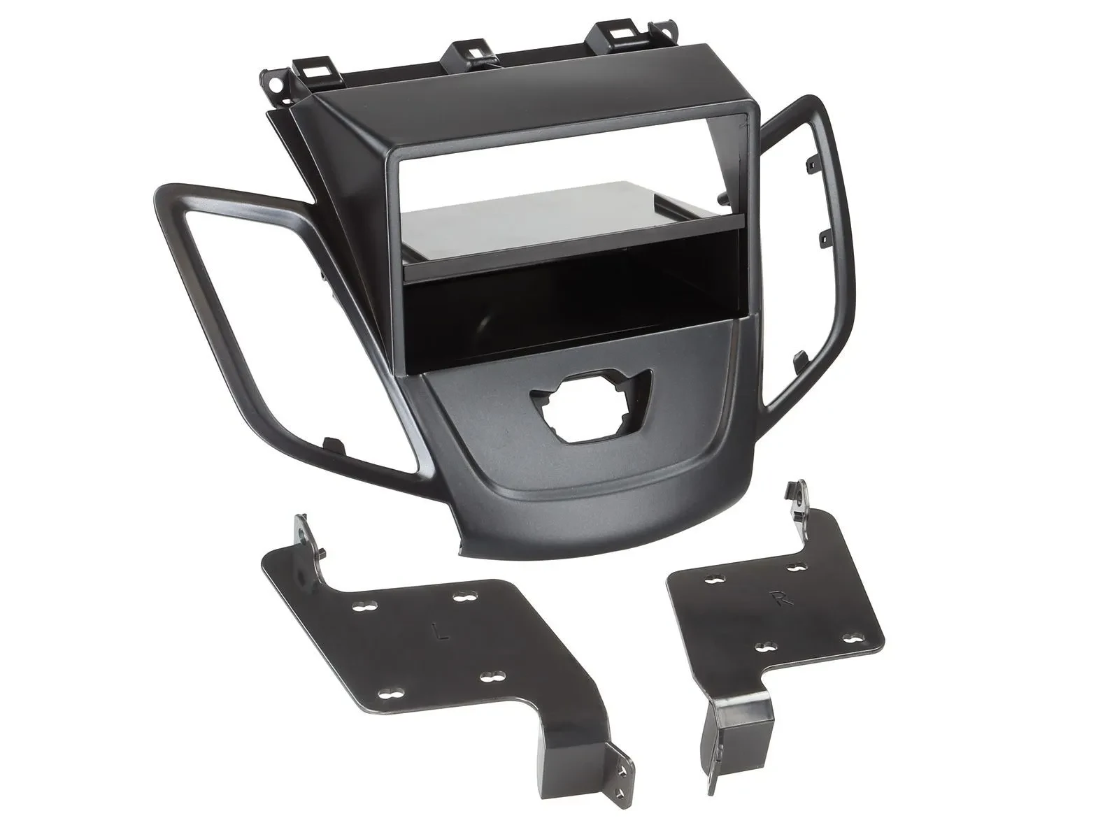 Einbaurahmen DIN Autoradio für Ford Fiesta 2008-2017 ohne Display schwarz