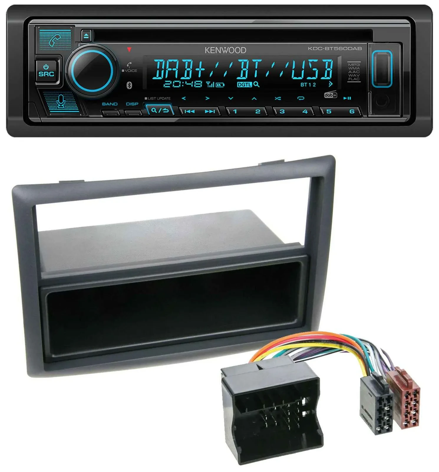 Kenwood Bluetooth DAB CD MP3 USB Autoradio für Renault Megane (2009-2010)