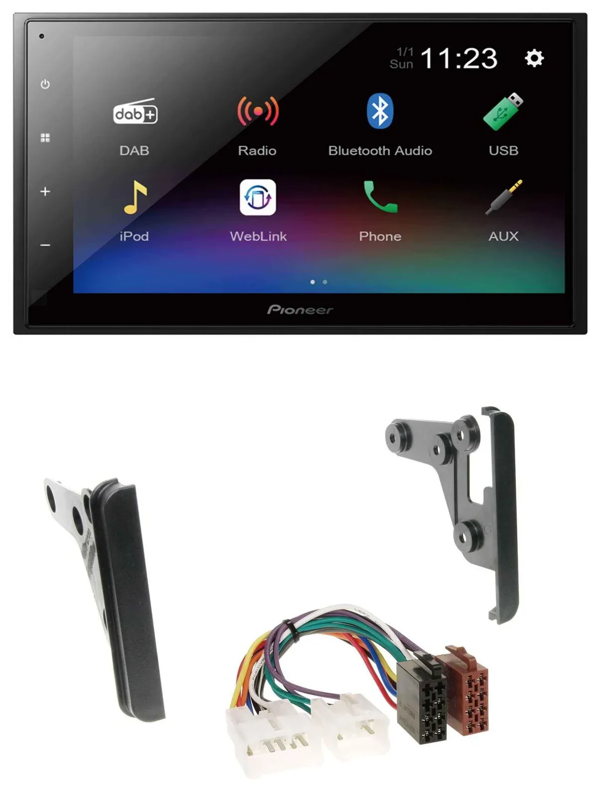 Автомагнитола для Toyota Pioneer 2-DIN, USB, Bluetooth, DAB, MP3