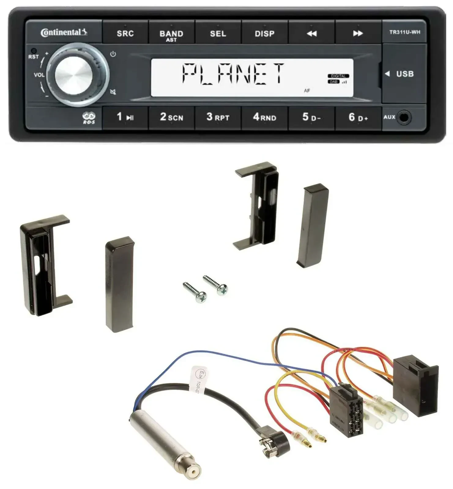 Continental USB MP3 AUX 1DIN Autoradio für Audi TT (1998-2006) - ISO