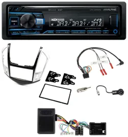 Alpine USB Bluetooth DAB Lenkrad Autoradio für Chevrolet Cruze 2011-2016 silber