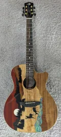 Электроакустическая гитара Luna Guitars Vista Deer Grand Concert Tropical