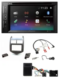 Pioneer Bluetooth Lenkrad USB 2DIN DAB DVD Autoradio für Chevrolet Aveo ab 11 du