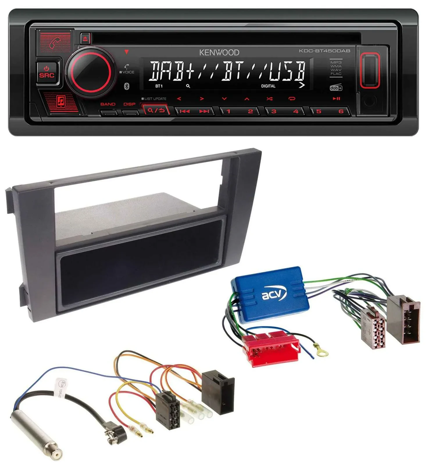 Kenwood MP3 CD USB Bluetooth DAB Autoradio für Audi A6 C5 01-05 Symphony Aktivsy