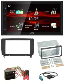 JVC USB Bluetooth MP3 DAB 2DIN Autoradio für Mercedes CLK C209 A209 04-10
