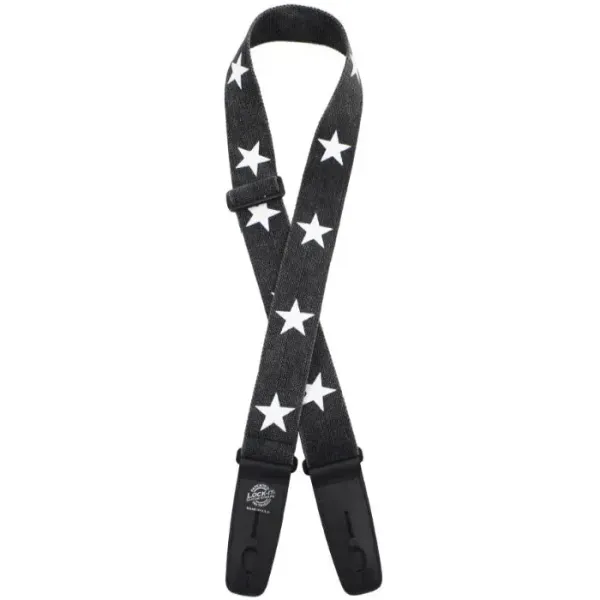 Ремень для гитары Lock-It Straps LIS-301-D03 Designer Series Black Star