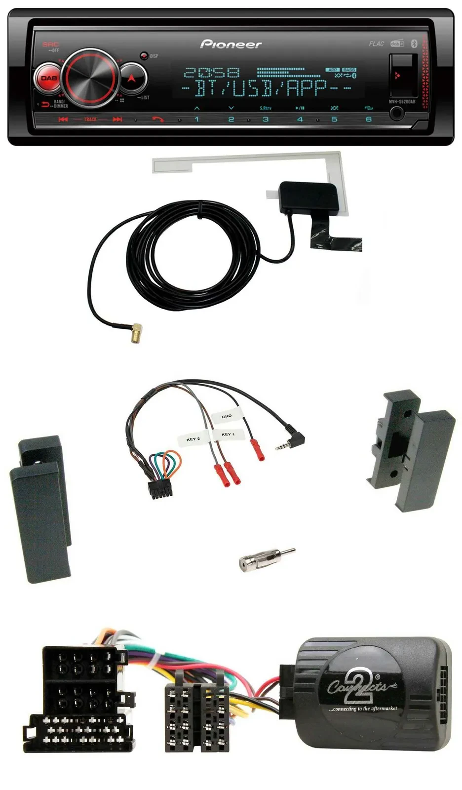Pioneer Bluetooth DAB USB Lenkrad Autoradio für Seat Leon 2002-2006 Toledo 2002-