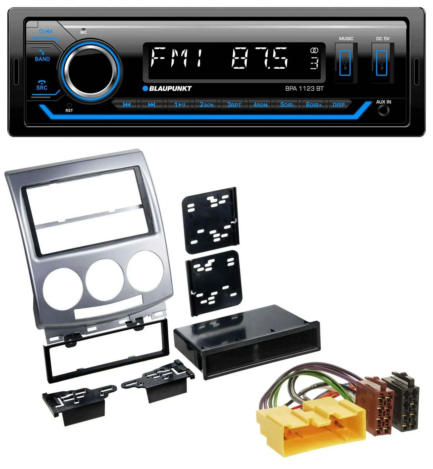 Blaupunkt MP3 Bluetooth USB AUX Autoradio für Mazda 5 (2005-2010)