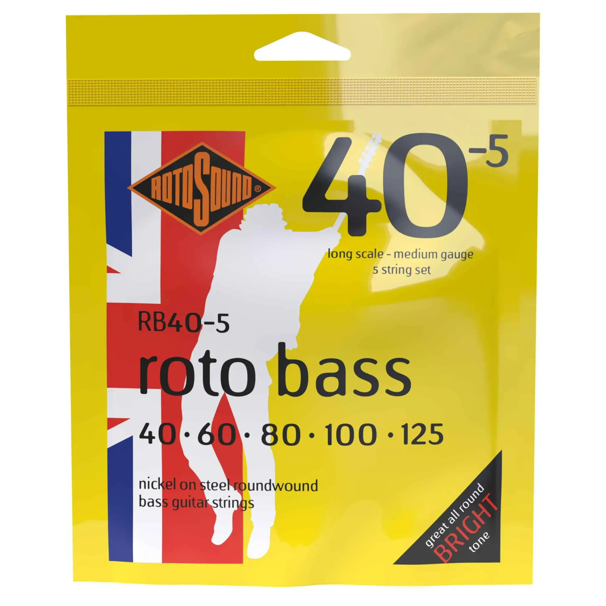 Струны для бас-гитары RotoSound RB40-5 Roto Bass Nickel 40-125