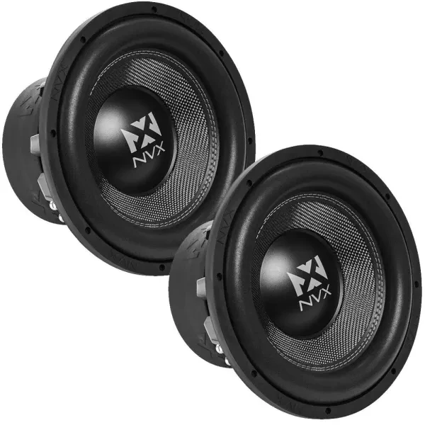 2) NVX VCW122 12" 1000W RMS VC-Series Dual 2-ohm Car Audio Subwoofers