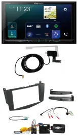 Автомагнитола Pioneer 2-DIN DAB, USB, Bluetooth, поддержка управления на руле, для Mercedes C-Class (2007–2011, W20)