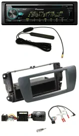 Автомагнитола Pioneer DAB, CD/MP3, USB, совместима с кнопками на руле, для Seat Ibiza, черный