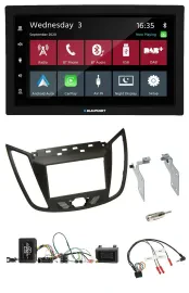 Blaupunkt DAB Bluetooth USB Lenkrad 2DIN Autoradio für Ford C-Max ab 11 braun