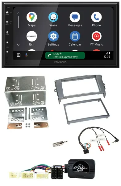 Kenwood DAB Bluetooth USB Lenkrad 2DIN Autoradio für Toyota Auris 2007-2011 anth